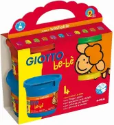 4x 150 ml Botes Pintura a Dedos Lavable GIOTTO be-bè