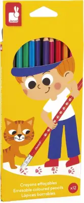 12 lápices de Colores borrables Janod