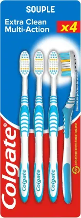 Pack de 4 cepillos de dientes Colgate Multiacción Flexible