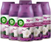 Pack 6 spray de fragancia Lirio de Luna y Satén de Seda Air Wick Freshmatic