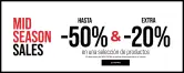 Hasta 50% + 20% extra en productos de media temporada