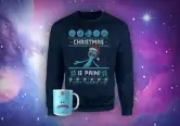 Sudadera navideña + taza Rick & Morty