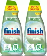 2x Finish Power gel 0% lavavajillas ecológico