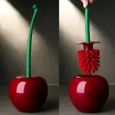 Escobilla de baño diseño cereza