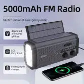 Powerbank + radio de emergencia con carga solar Woopker XSY-320 Powerbank + radio de emergencia con carga solar Woopker XSY-320