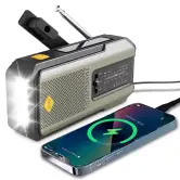 Radio meteorológica de emergencia con luz LED