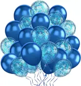 30 Globos de Confeti Azul 30 Globos de Confeti Azul
