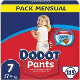 115 Pañales Dodot Pañales Bebé Pants Talla 7 (+17 kg)