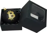 Bola Ornamental Bitcoin de Vidrio