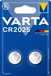 2 Pilas de botón de litio de 3 V  Varta Electronics CR2025