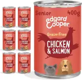 Pack 6x 400gr Latas de comida para perros pollo y salmón