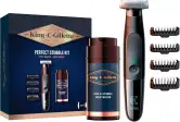 Recortadora de barba + 4 Peines y Crema Hidratante King C. Gillette