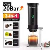 Cafetera Espresso portátil eléctrica 20bar 3 en 1