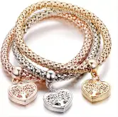 AONAT 3 piezas Pulseras con colgante de árbol de la vida