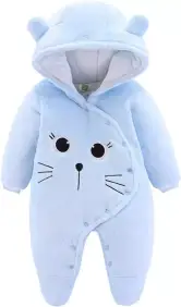 Mono de Bebé de Franela para el Invierno