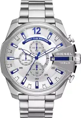 Reloj Mega Chief de acero inoxidable en tono plateado