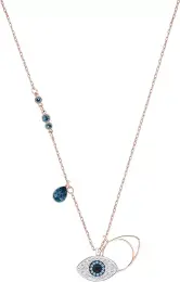 Collar Swarovski Symbolic Mujer, Ojo Turco con Cristales Pavé y Acabados Metálicos