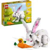 Juguete de construcción LEGO 3en1 Conejo Blanco con figuras animales