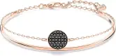 "Brazalete Ginger de Swarovski con disco pavé y baño tono oro rosa"