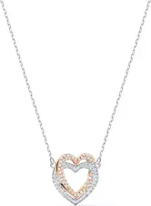 "Collar Swarovski Corazones Entrelazados e Infinity de Mujer, Colección Combina Acabados"