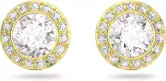 Pendientes Angelic Circulares con Cristales Blancos y Baño de Oro de Swarovski