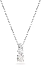 Collar Swarovski Attract Trilogy para Mujer, Cristales Blancos y Baño de Rodio