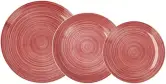 Juego de vajilla moderna de porcelana (18 piezas) para 6 personas con platos planos, hondos y de postre.