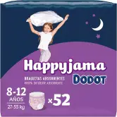 Pañales HappyJama para Niña de 8-12 años con protección anti-fugas durante la noche.