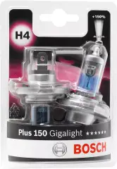 Bosch H4 Plus 150 Gigalight Lámparas para faros - 12 V 60/55 W P43t - x2