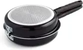 "Sartén doble de aluminio estampado 24cm - Quid Gastro Fun en negro"