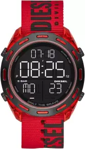 Reloj Diesel Crusher digital para hombre, 46 mm de caja y nailon.