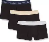 Pack de 3 Calvin Klein Low Rise Trunk, negro, S.