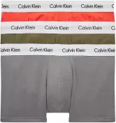 Bóxer Calvin Klein Low Rise Trunk 3pk en Multicolor para Hombre (Talla XL)
