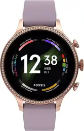 Smartwatch Fossil Gen 6 para Mujer con Alexa y Correa Morada - Oro Rosa Smartwatch Fossil Gen 6 para Mujer con Alexa y Correa Morada - Oro Rosa
