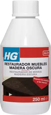 HG Restaurador de muebles: devuelve el color y elimina manchas de la madera - fácil de usar (250ml)