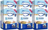 Nutribén Papilla 8 Cereales sin Aceite de Palma ni Azúcares Añadidos para Bebés de 6 Meses - Pack 6 x 600g.