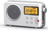 Radio NK-AB1904 FM/AM: Portátil y con Pantalla LCD de Luz, Antena, Altavoz y Función Despertador.