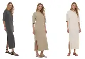 Vestido canalé efecto lavado