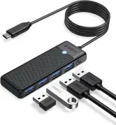 Hub USB 3.0 4 en 1 con Cable de Extensión ORICO
