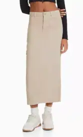Falda midi carpenter Bershka