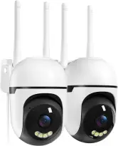 2 cámaras de Vigilancia WiFi Exterior 2K 360°