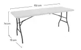 Mesa Plegable Rectangular 180cm Mesa Plegable Rectangular 180cm