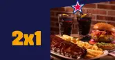 2x1 en cenas Foster's Hollywood