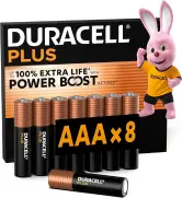8 Pilas AAA DURACELL Plus