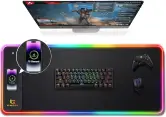 Alfombrilla Ratón Gaming RGB con 15W Carga Inalámbrica