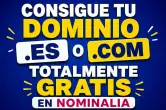 Dominio .com y .es gratis durante 1 año  