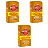 Pack de 3 500gr Café Molido Natural Marcilla