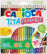 24 Lápices Borrables Carioca