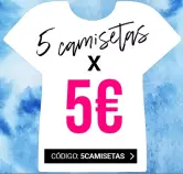 5 Camisetas (+30 diferentes)
