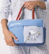 Neceser grande Snoopy azul estampado